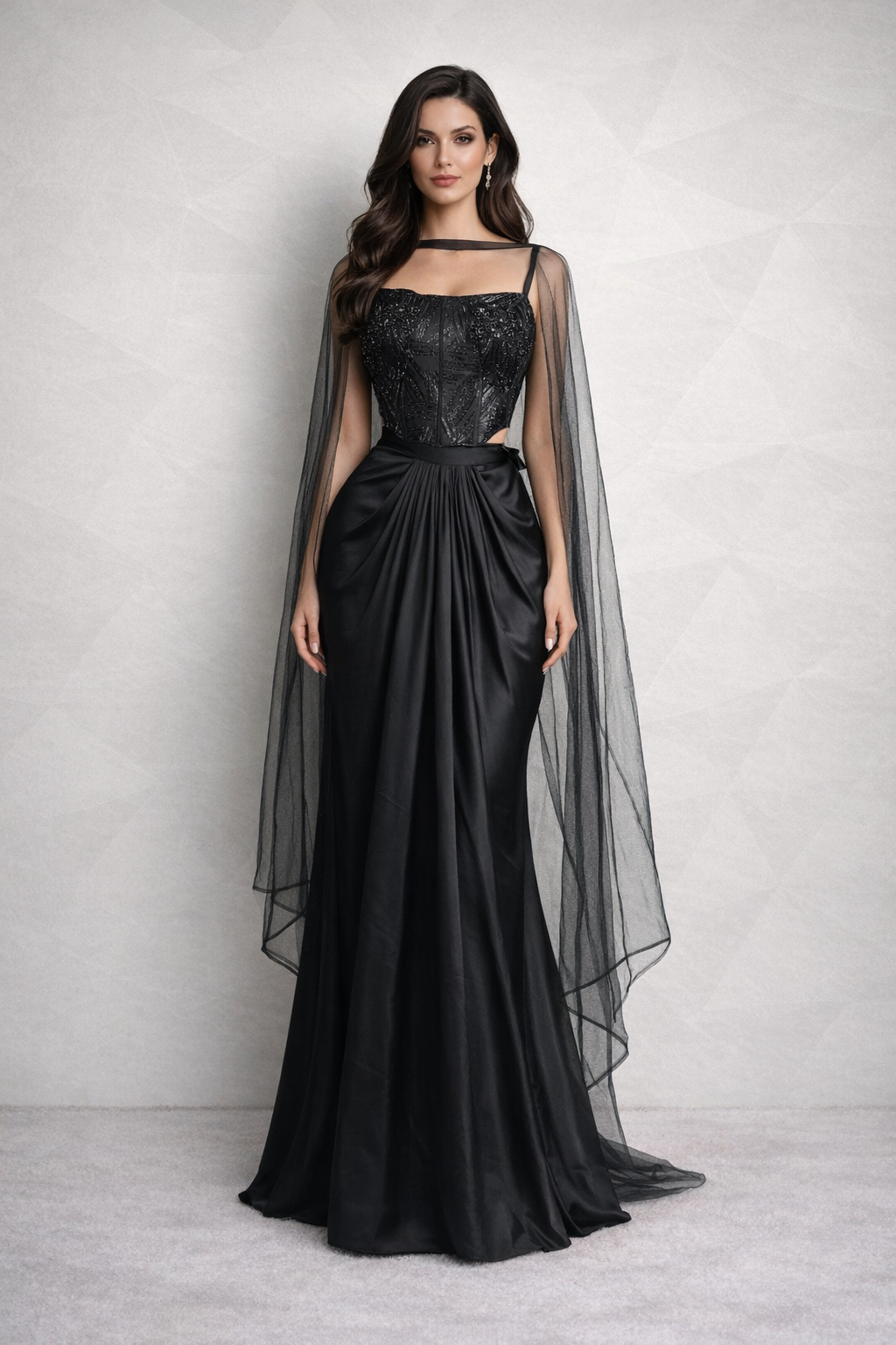 Stunning Corset Draped Saree With Ready Corset And Choker Dupatta