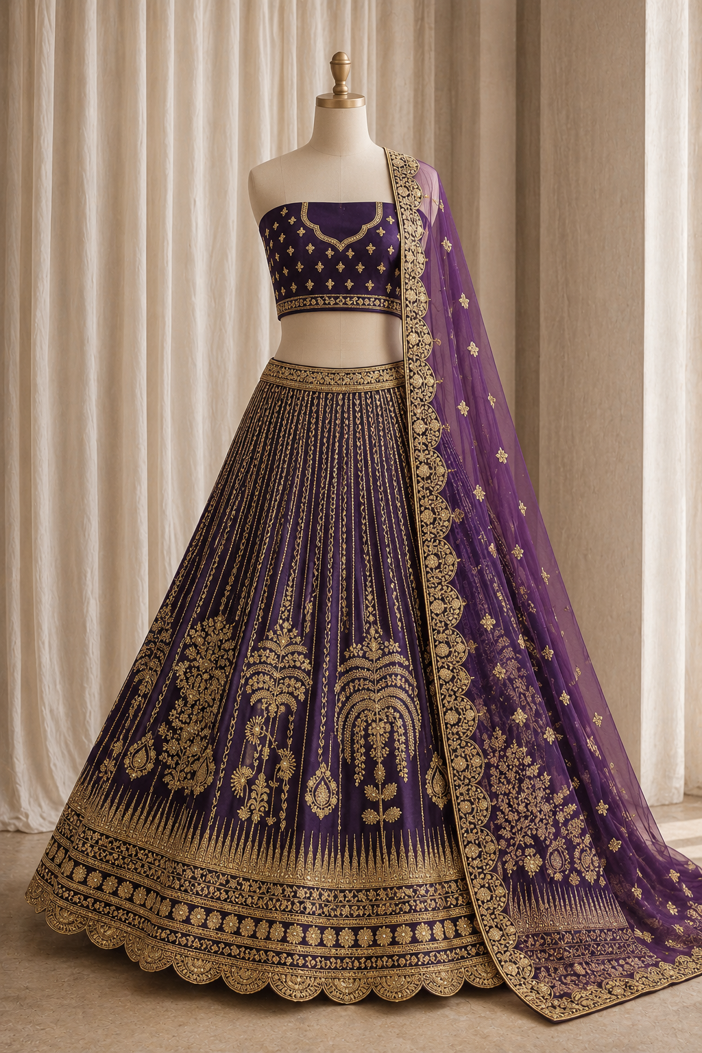 Fantastic Raw Silk Fabric and Purple Color Sequins Work Lehenga Choli