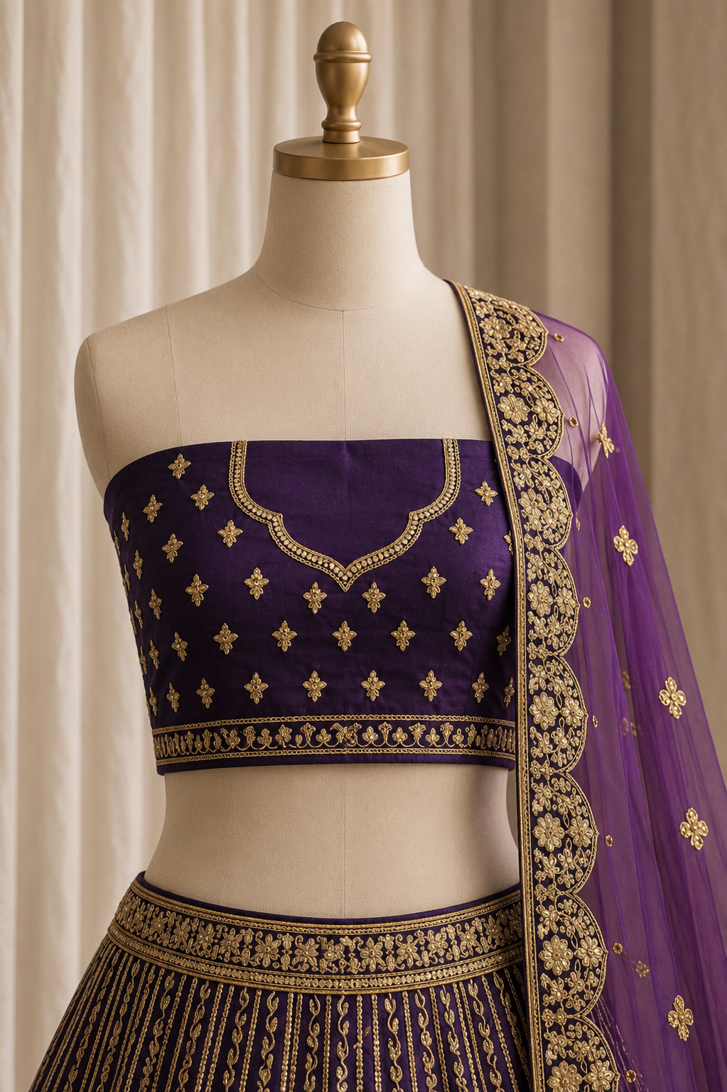 Fantastic Raw Silk Fabric and Purple Color Sequins Work Lehenga Choli