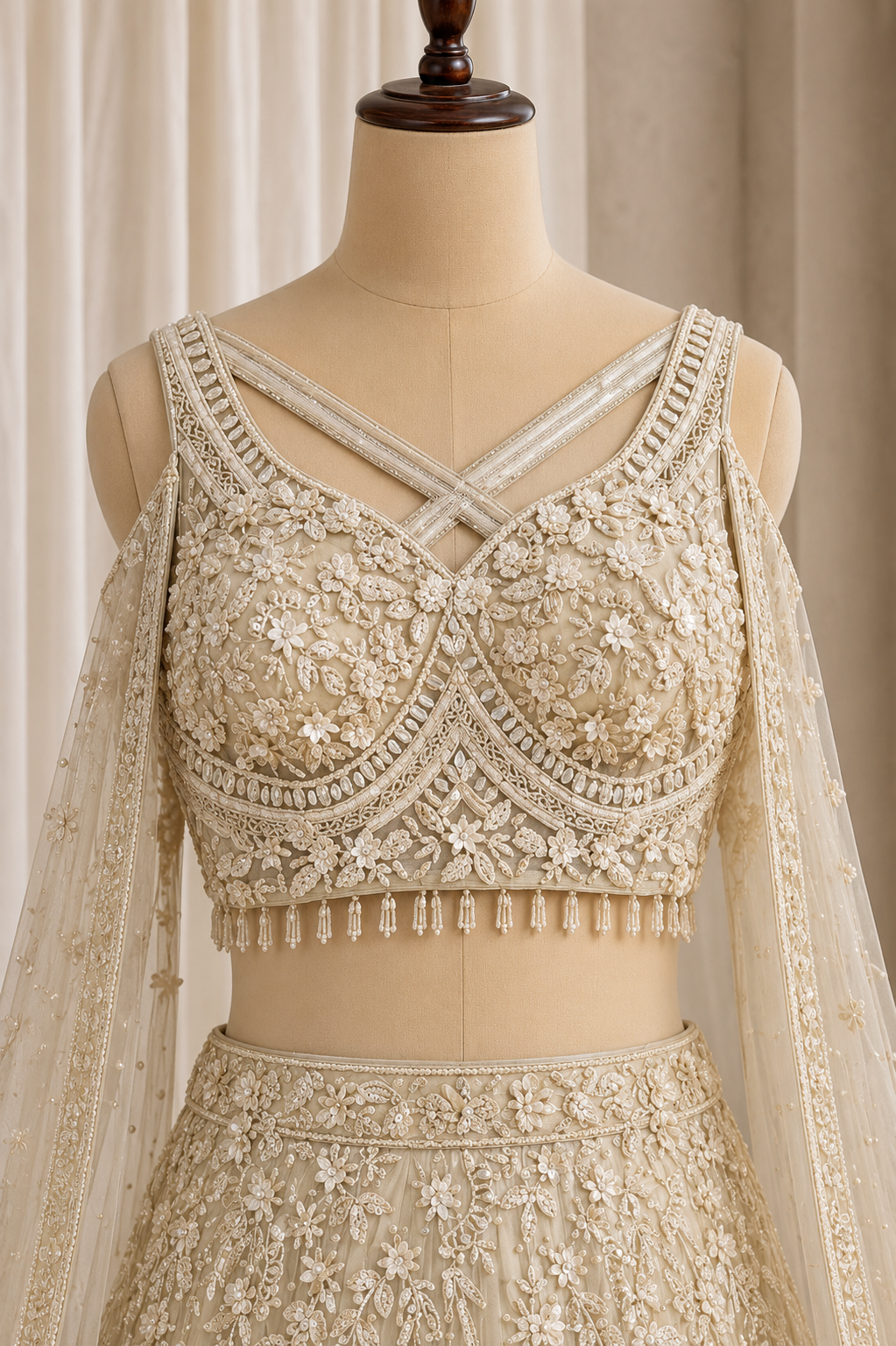 Handsome Soft Net Fabric and Ivory Color Sequins Work Lehenga Choli