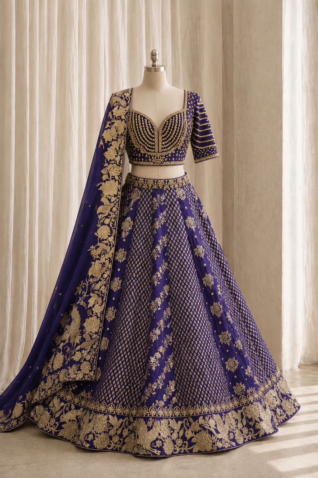 Fabulous Banarasi Brocade Fabric and Purple Color Weaving Work Lehenga Choli