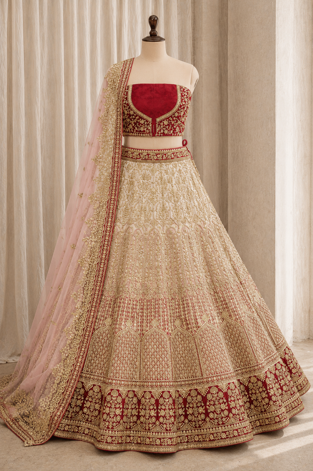 Heavenly Velvet Fabric and Pink Color Kasab Work Lehenga Choli