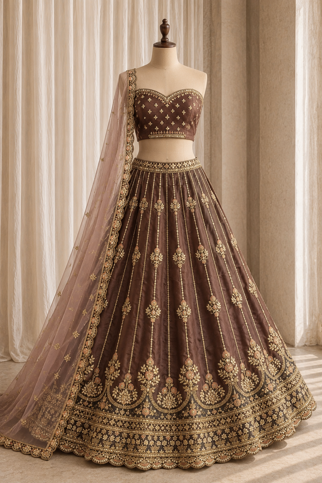 Marvelous Organza Fabric and Purple Color Gota Patti Work Lehenga Choli