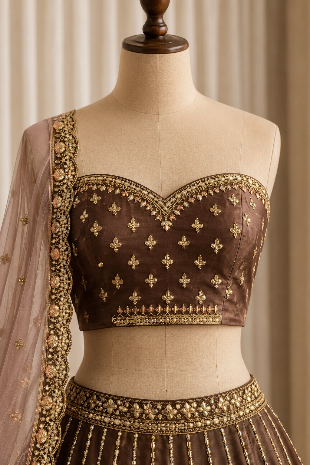 Marvelous Organza Fabric and Purple Color Gota Patti Work Lehenga Choli