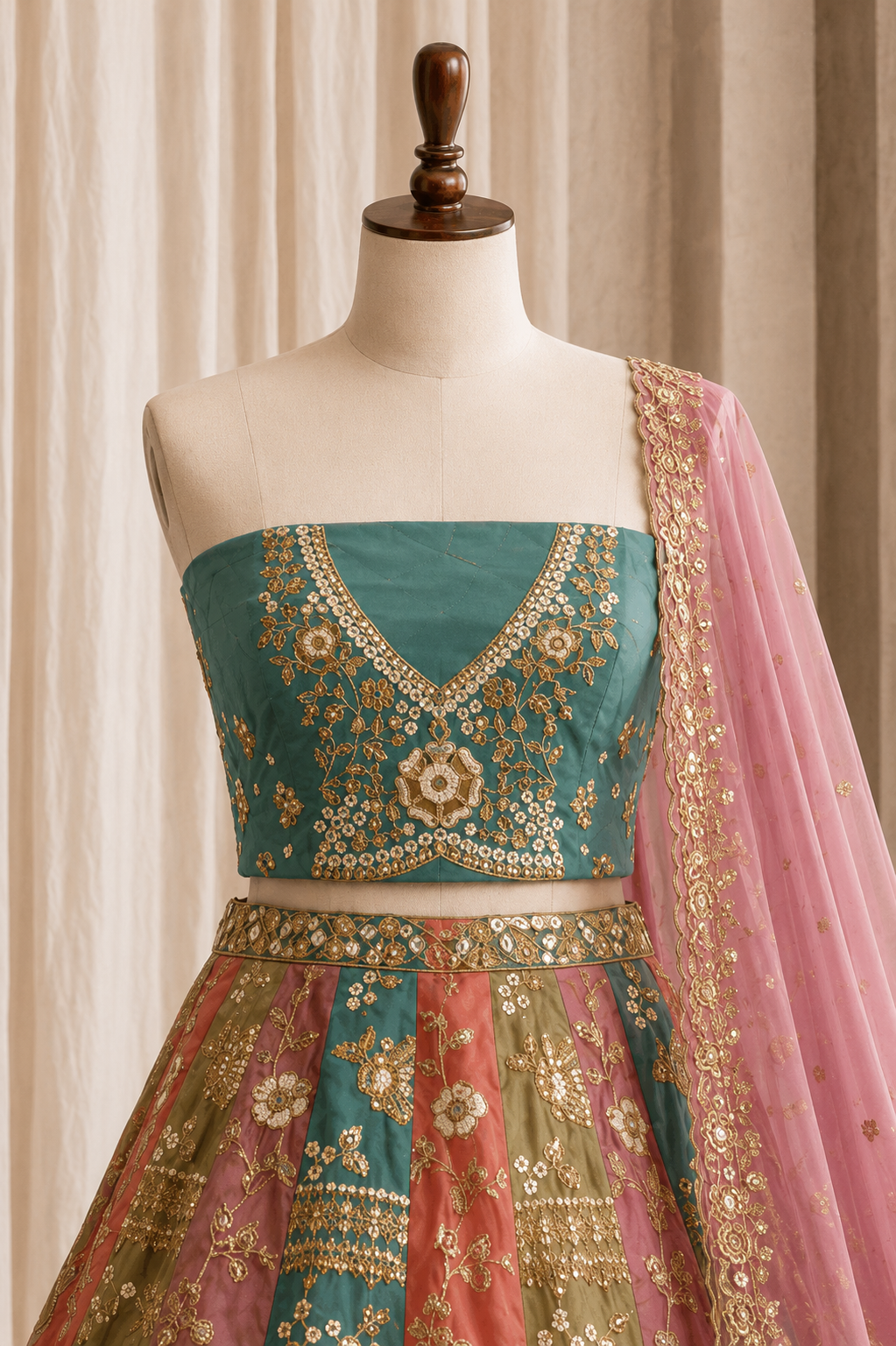 Fantastic Melty Color And Georgette Fabric With Kasab Work with Unstitch Lehenga