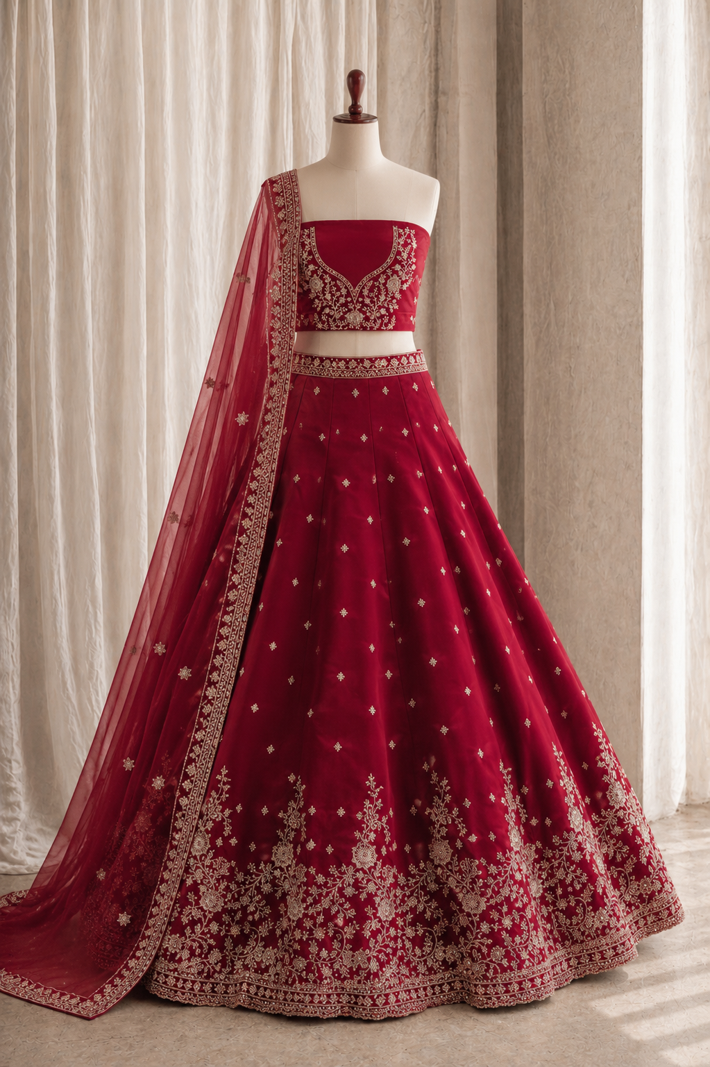 Decent Rani Color And Georgette Fabric Sequins with Unstitch Lehenga