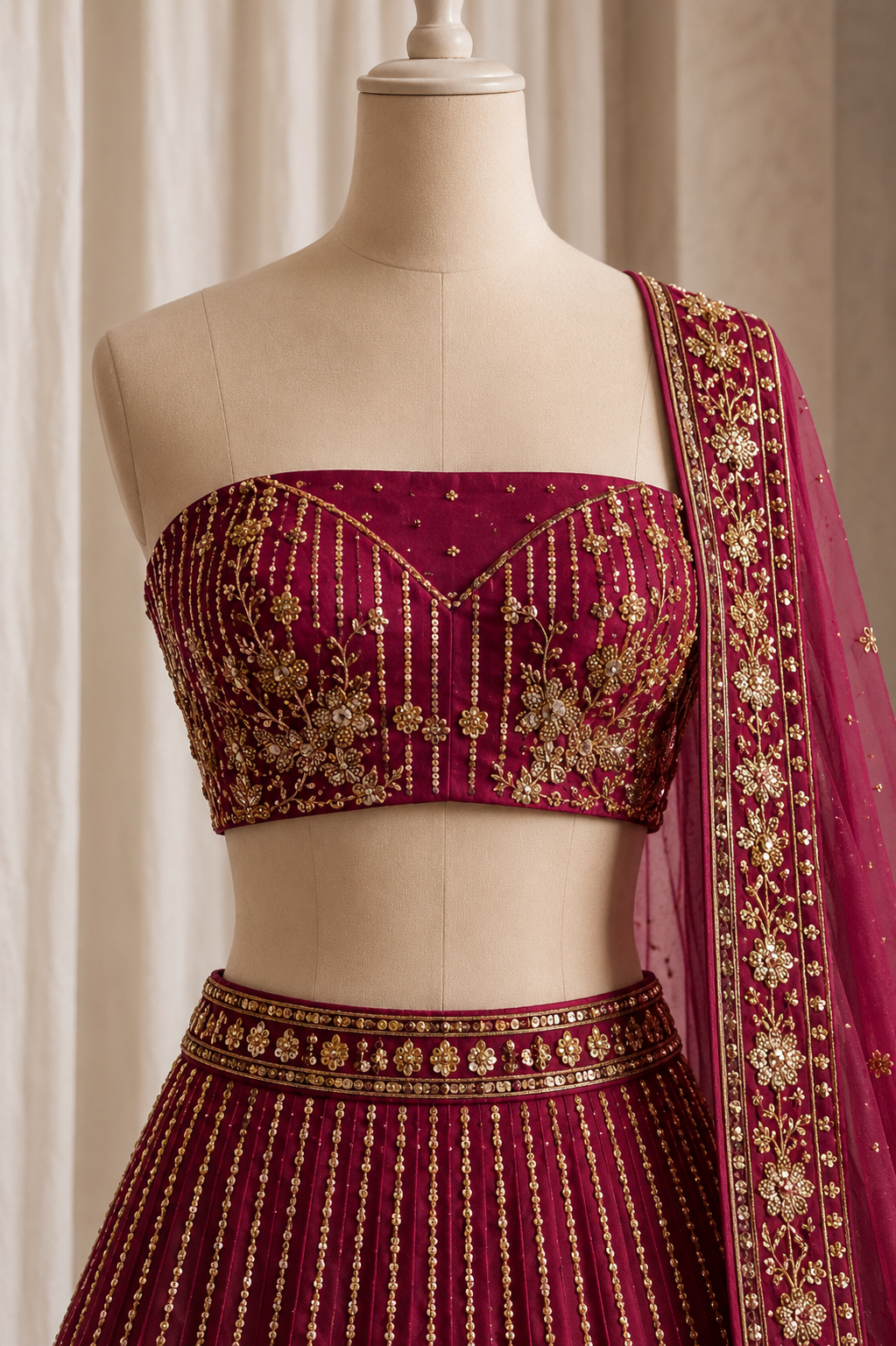 Flawless Cut Dana Work Rani Color And Soft Net Fabric Unstitch Lehenga