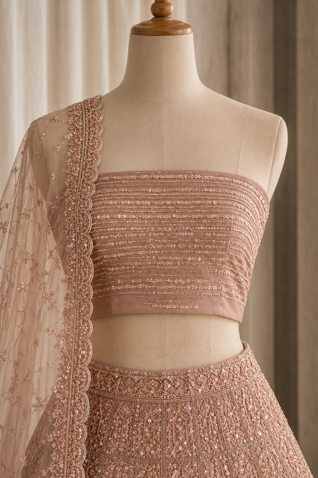 Standard Cut Dana Work Pink Color And Soft Net Fabric Unstitch Lehenga