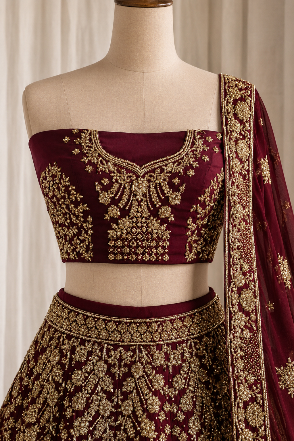 Fabulous Velvet & Maroon Color Zardozi Work Lehenga Choli