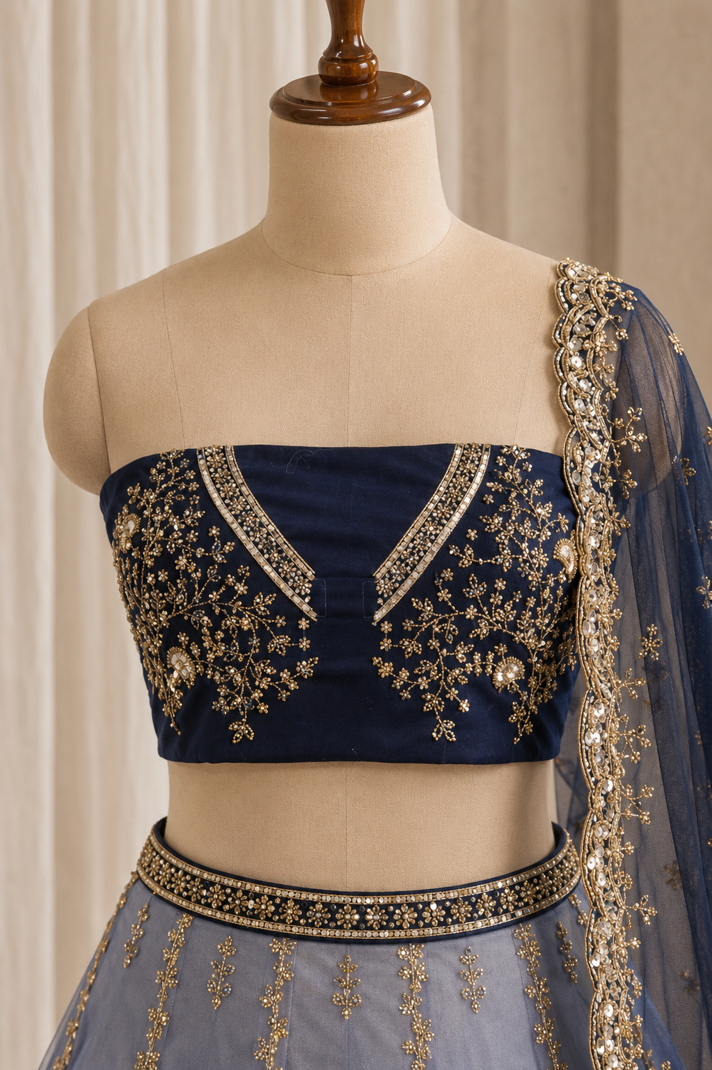 Perfect Net & Greasy Blue Color Sequins Work Lehenga Choli