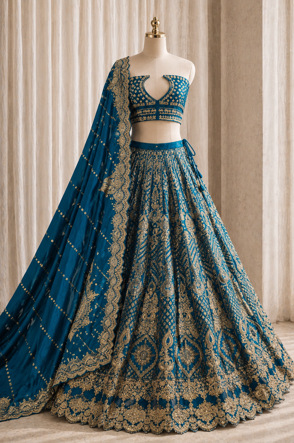 Charming Banarasi Silk & Rama Color Weaving Work Lehenga Choli