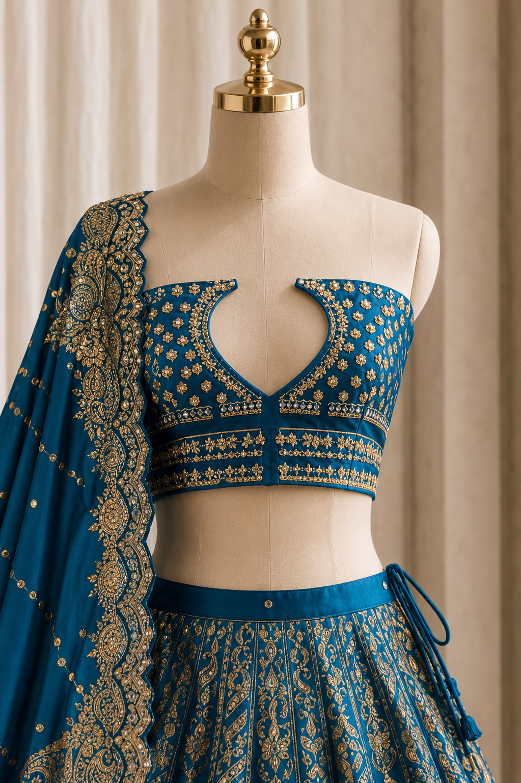 Charming Banarasi Silk & Rama Color Weaving Work Lehenga Choli