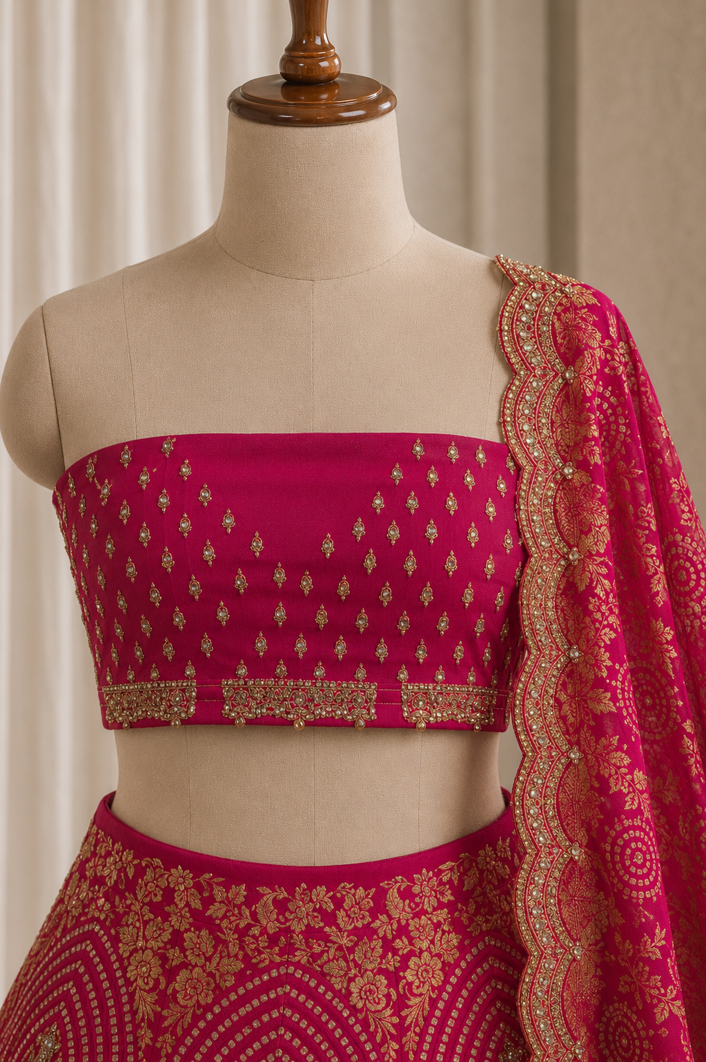 Fantastic Banarasi Silk & Rani Color Weaving Work Lehenga Choli