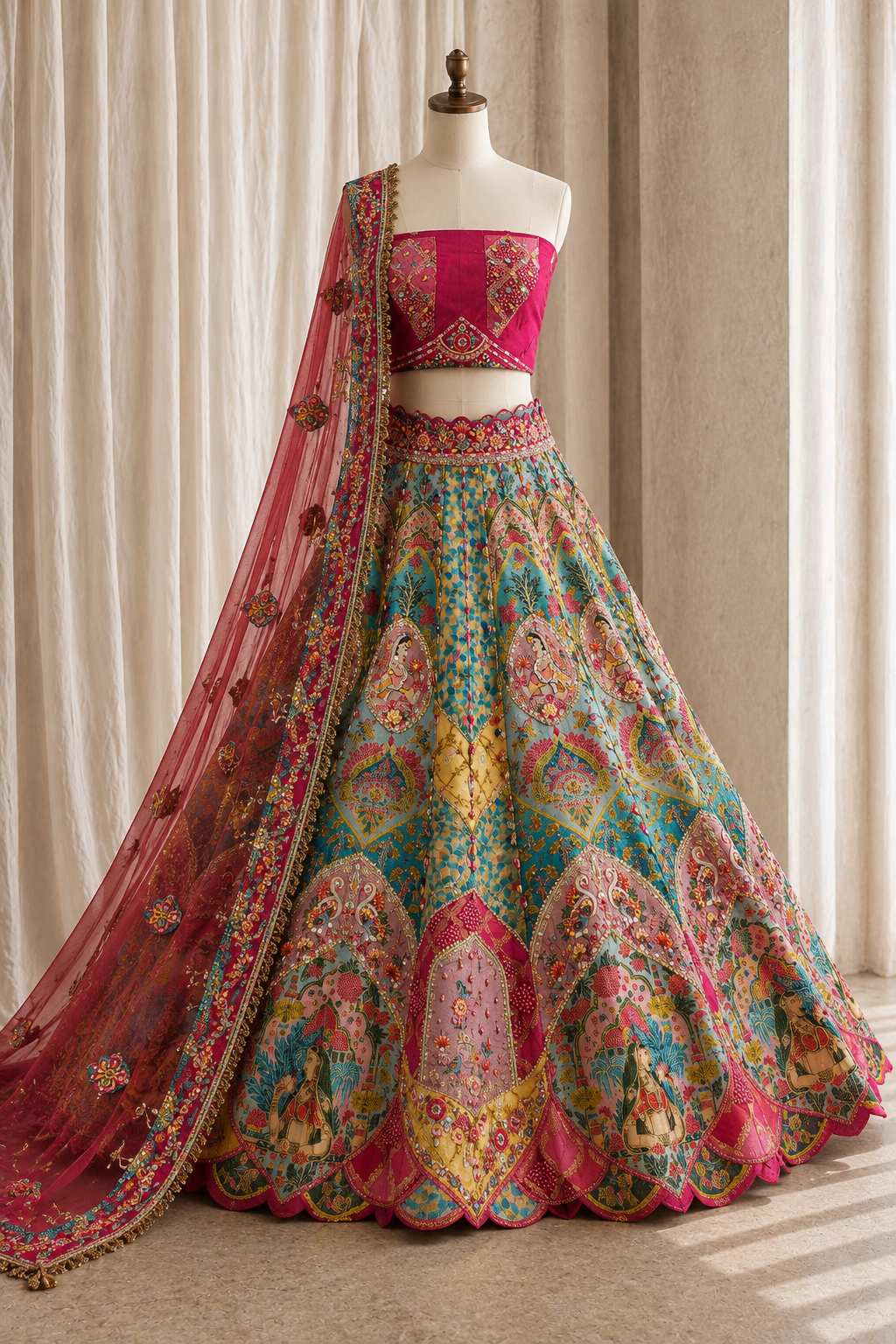 Superb Traditionally Melty Color Art Silk Fabric Lehenga Choli