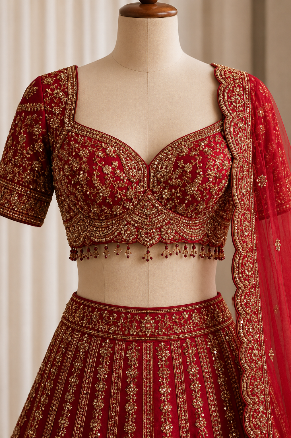 Great Raw Silk Fabric and Rani Color Zari Work Lehenga Choli
