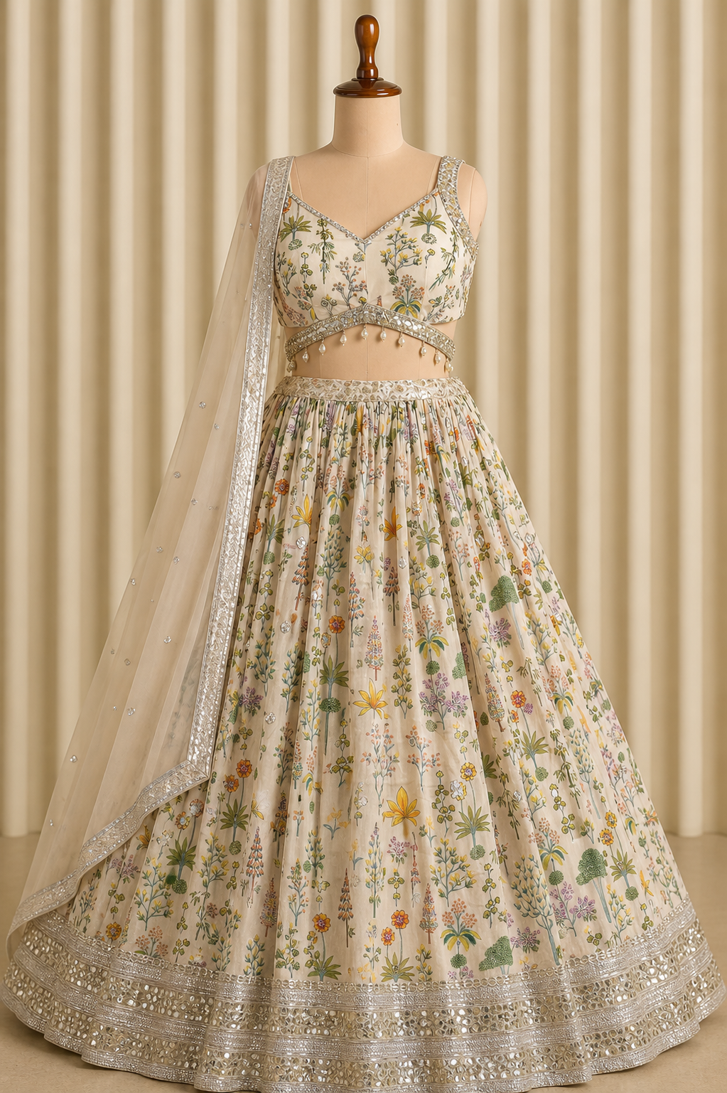 Stunning Georgette Printed Lehenga Choli With Heavy Border Work