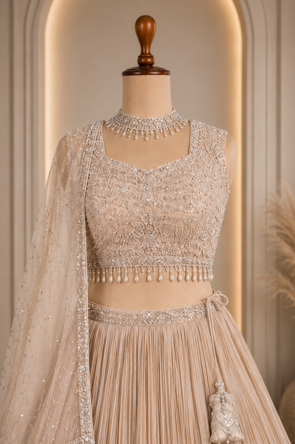 Incredible Double Layered Designer Lehenga With Heavy Sequins Work
