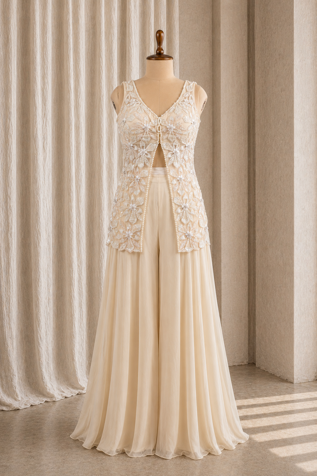 Amazing Indo-Western Jacket Style Palazzo Suit