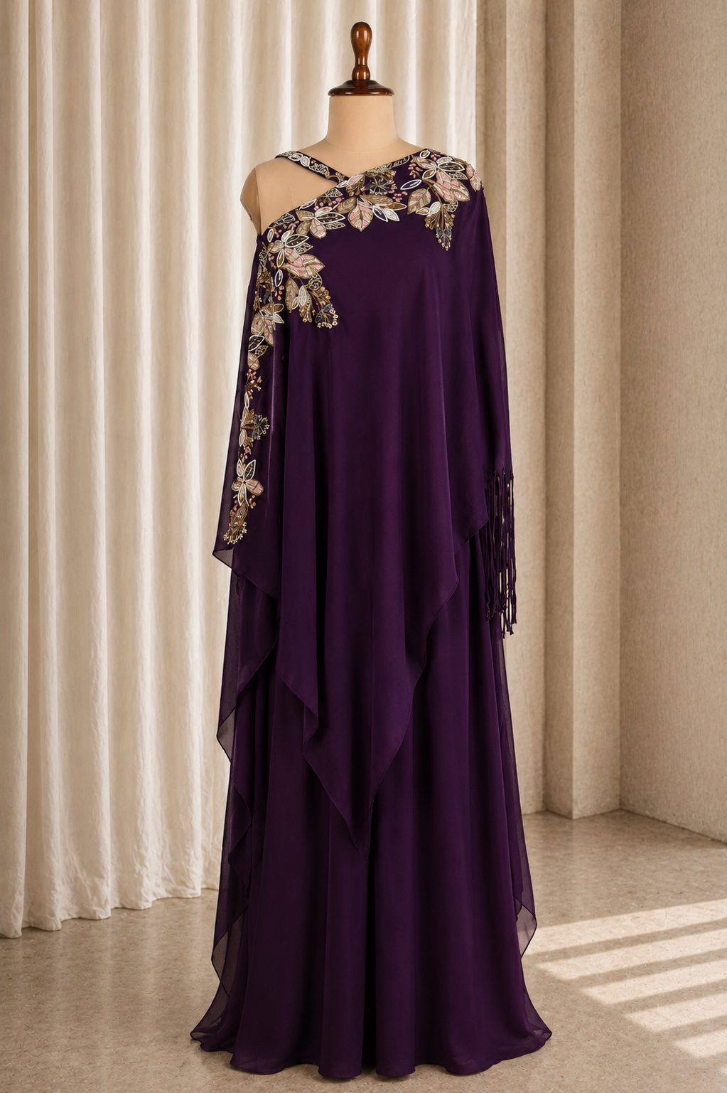 Fancy Designer Top And Palazzo Styled Suit With Designer Work