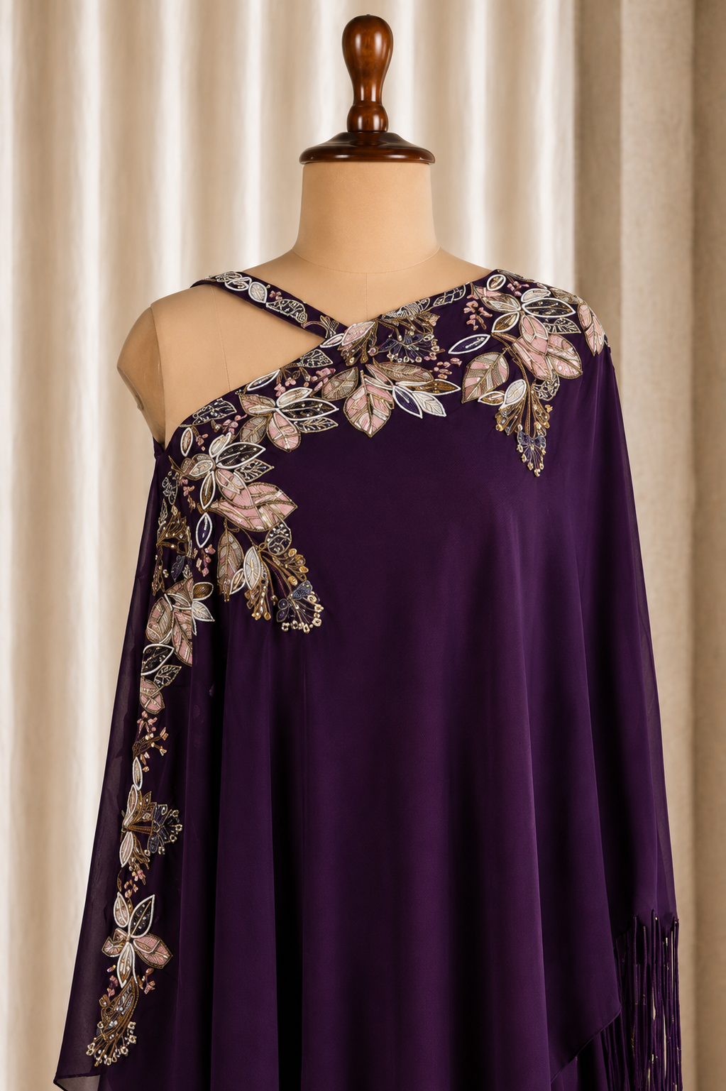 Fancy Designer Top And Palazzo Styled Suit With Designer Work