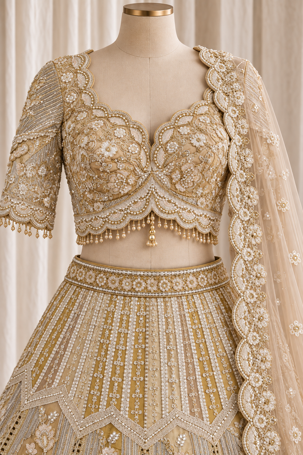 Special Tissue Silk Fabric and Lime Green Color With Cut Work Lehenga Choli