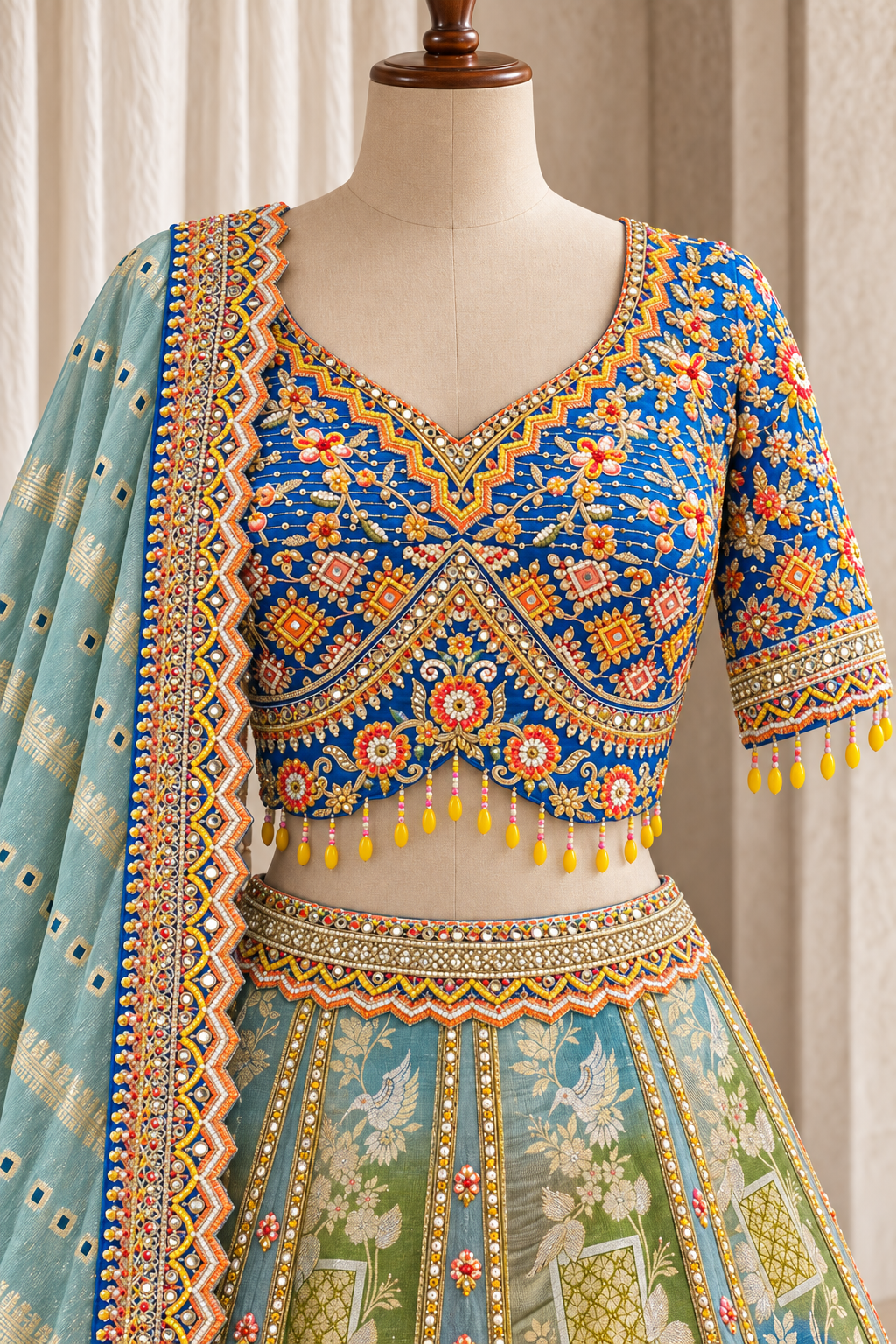 Luscious Banarasi Silk Fabric and Morpich Color With Weaving Work Lehenga Choli