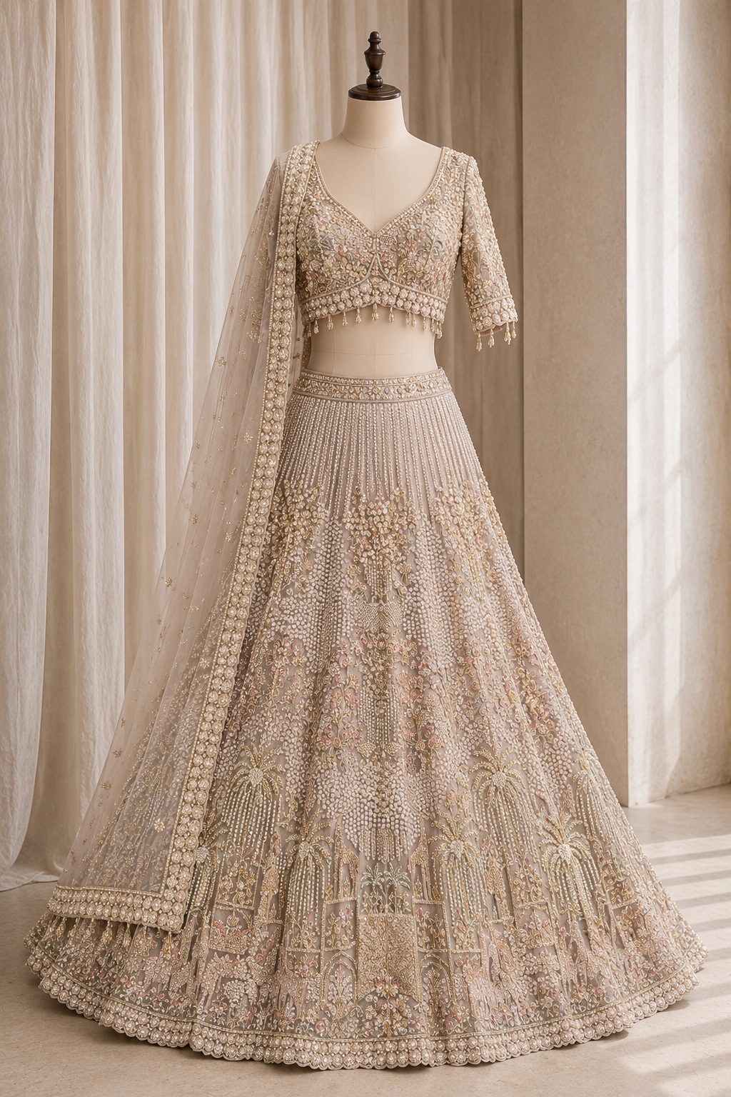 Radiance Cutdana Work and Soft Net Fabric Mauve Pink Color Lehenga Choli