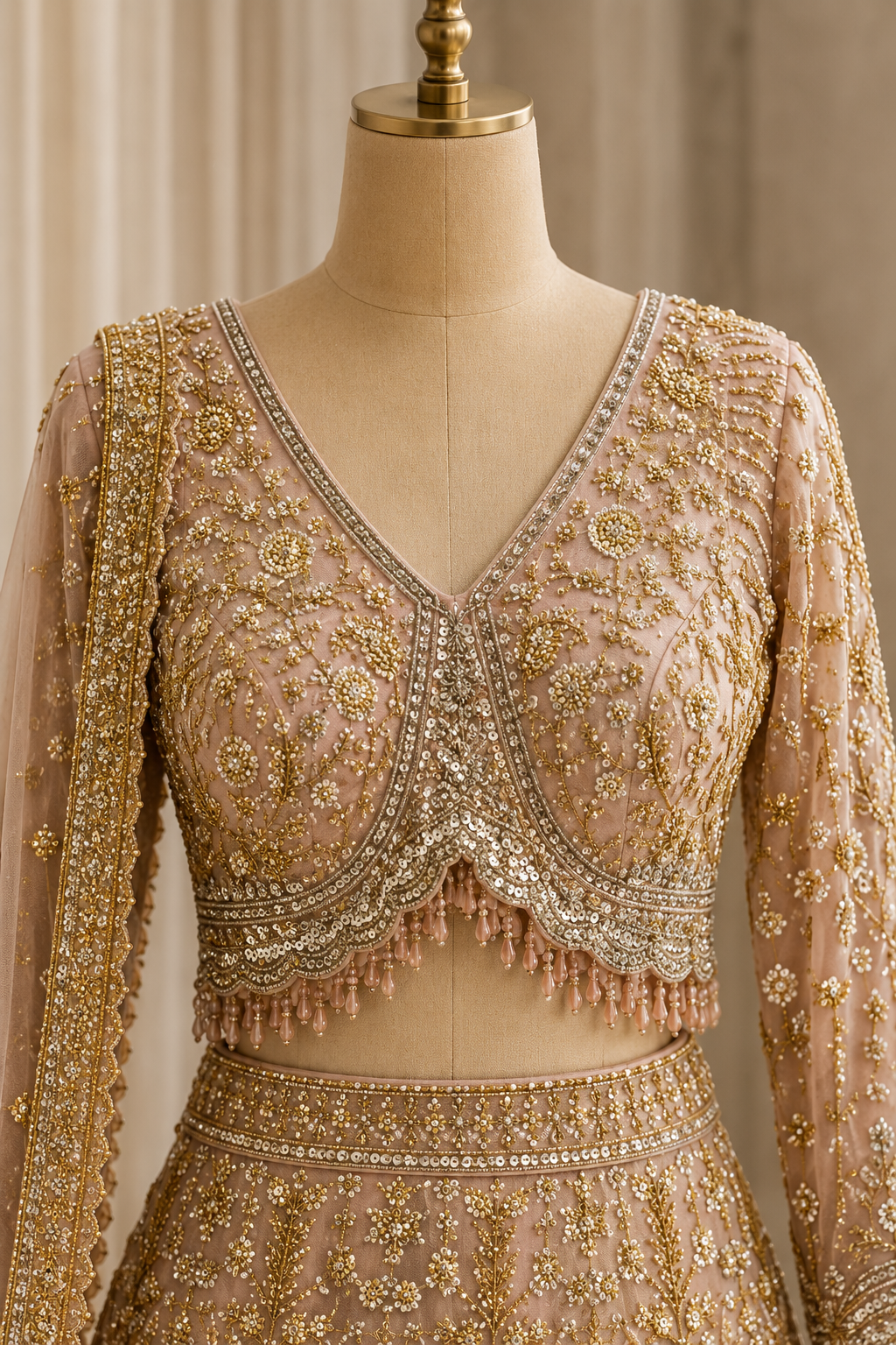 Stunning Cutdana Stone Work and Soft Net Fabric Mauve Pink Color Lehenga Choli