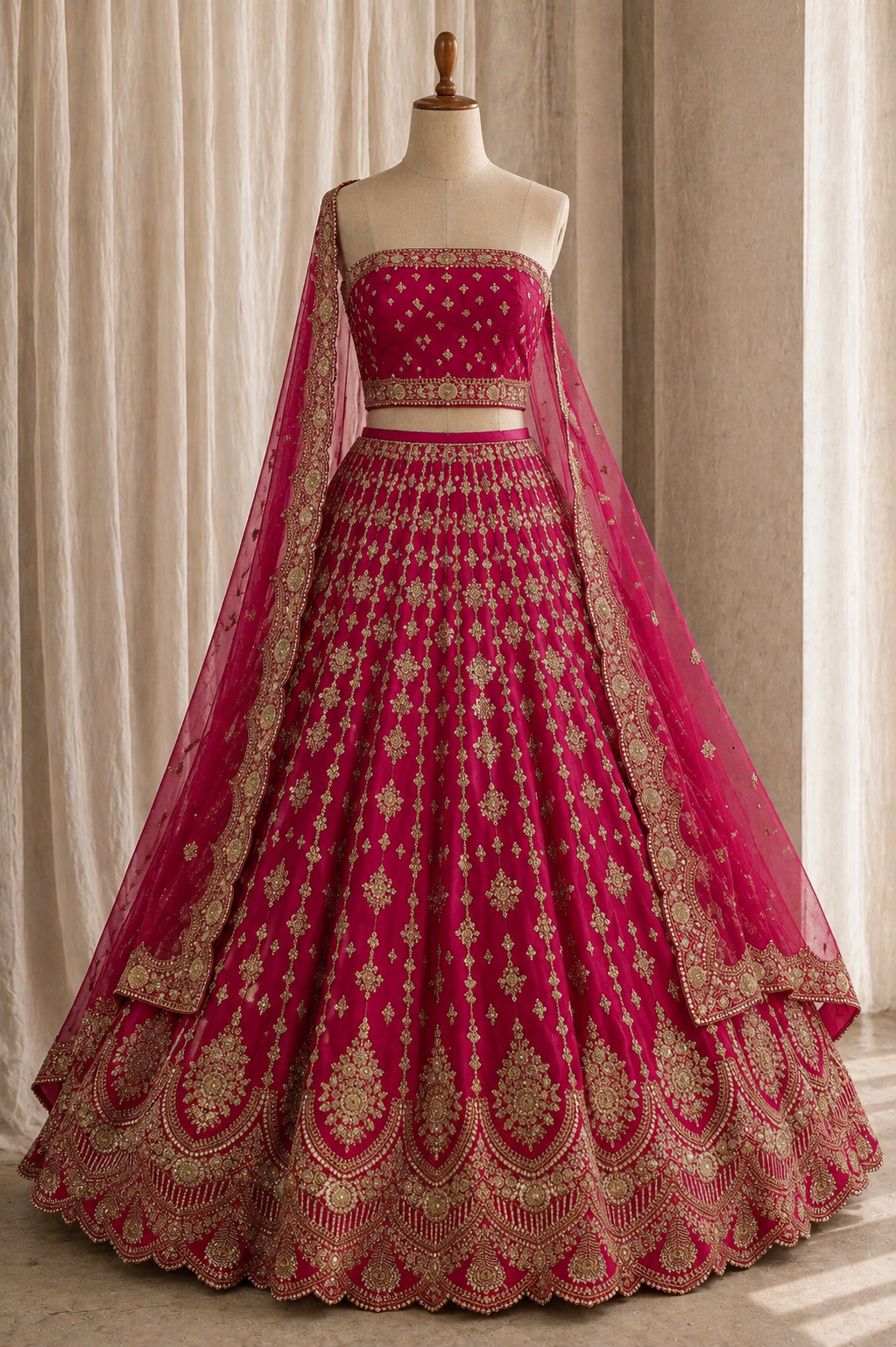 Wonderful Art Silk Fabric and Rani Color With Sequins Work Lehenga Choli