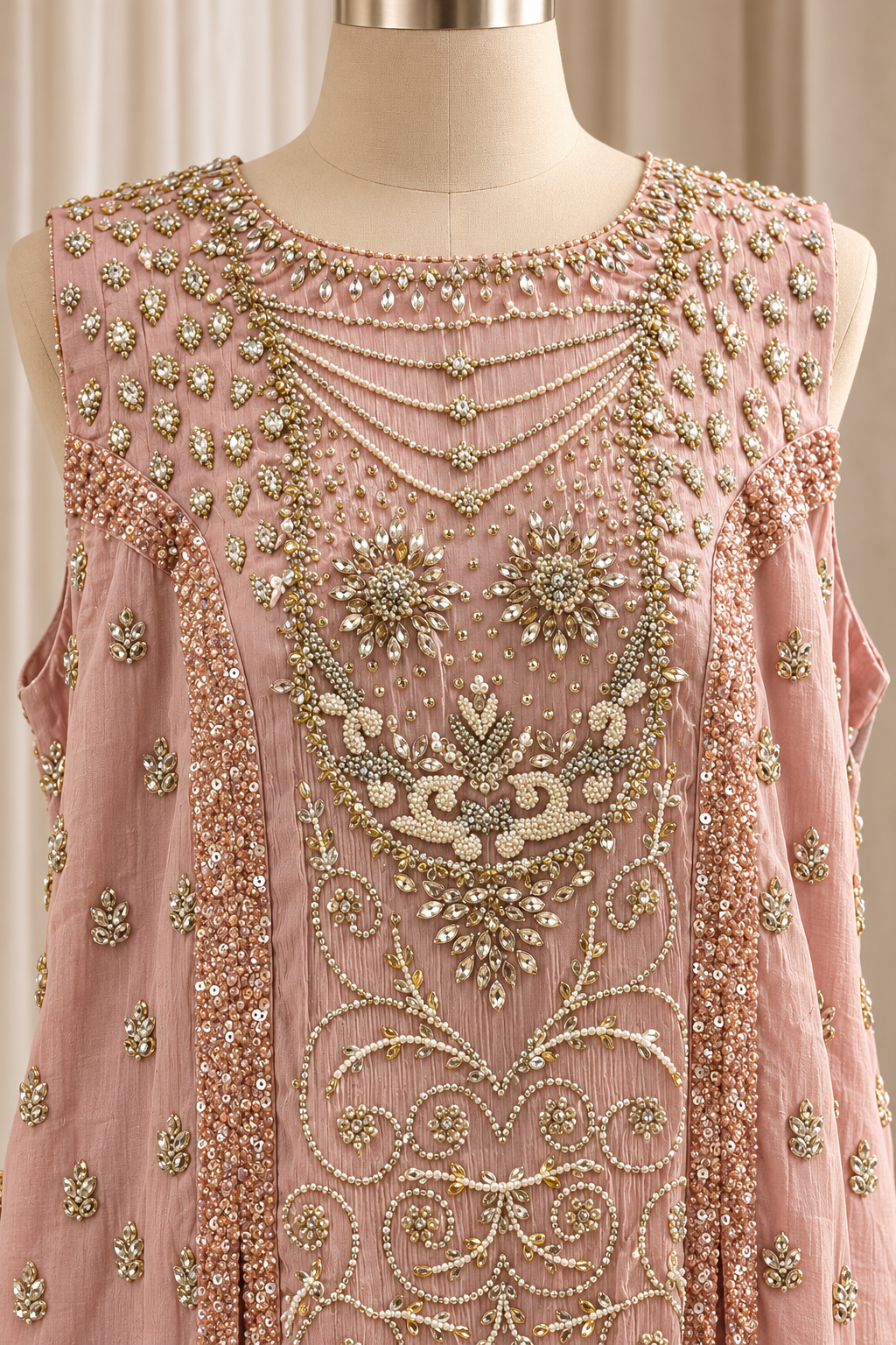 Radiance Chiffon Fabric and Pink Color With Diamond Work With Pant Suits