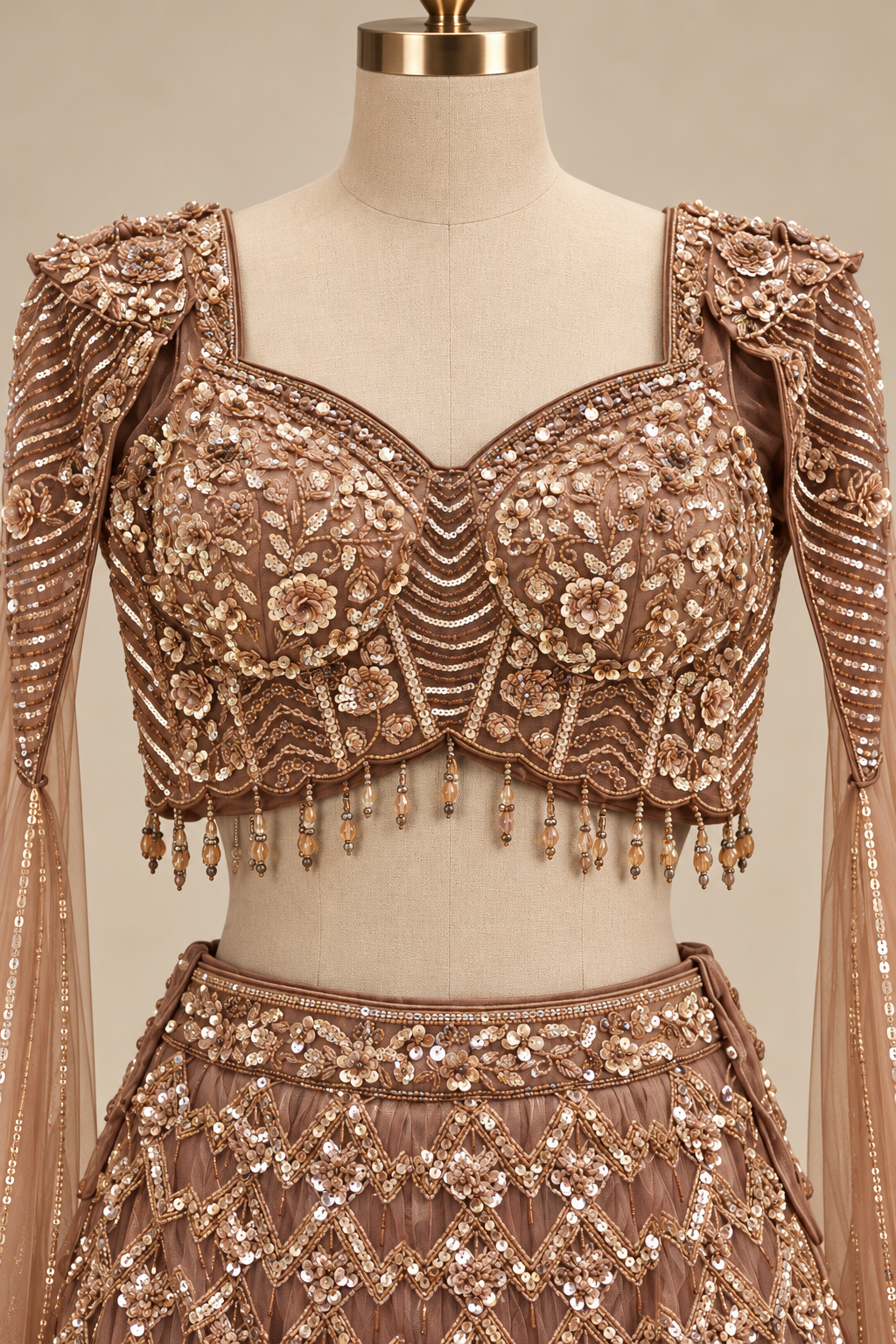 Radiant Soft Net Fabric and Mauve Pink Color With Sequins Work With Fishcut Lehenga Choli