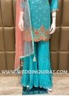 Sophisticated Faux Georgette Palazzo Suit - 2
