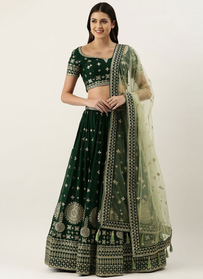 Absorbing Georgette A Line Lehenga Choli