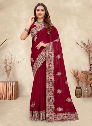 Adorning Red Classic Saree