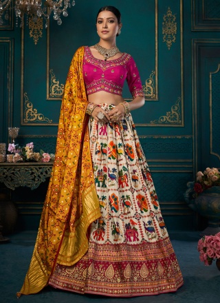 Aesthetic Print Wedding Lehenga Choli