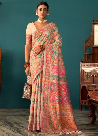 Affectionate Kashmiri Pashmina Classic Saree