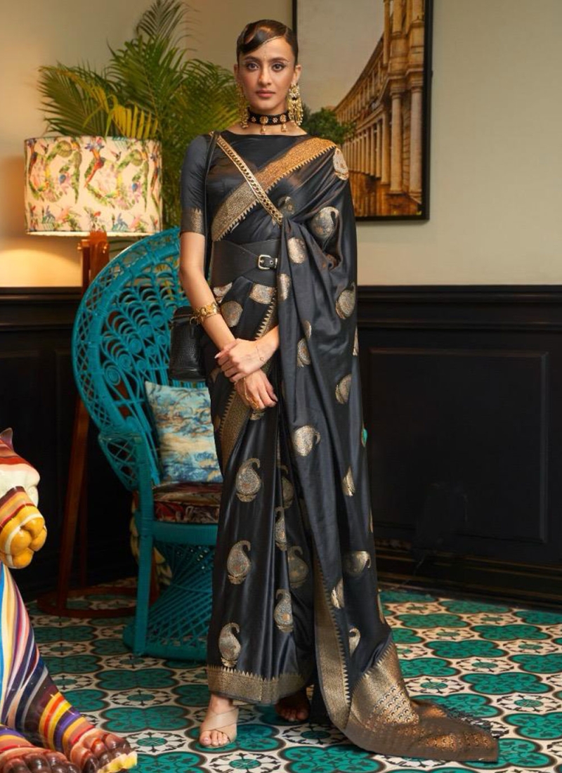 Amazing Weaving Satin Classic Saree