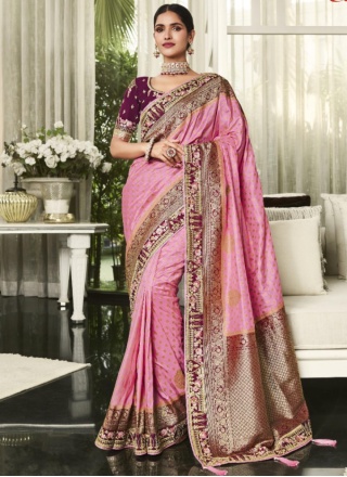 Art Silk Embroidered Contemporary Saree