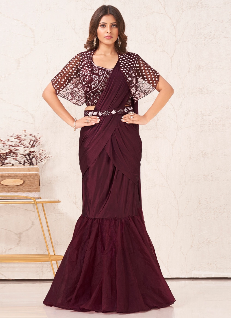 Pattern: Plain Ladies Maroon Velvet Gown at Rs 775/piece in Surat | ID:  25692286462