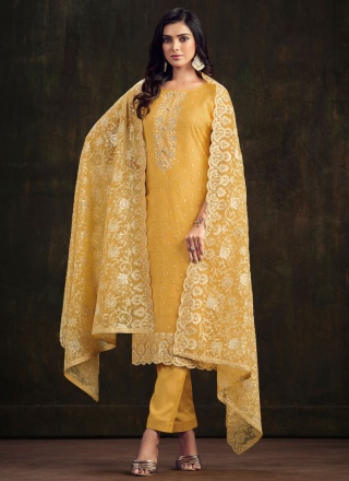 Artistic Swarovski Organza Salwar Suit