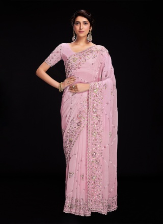 Aspiring Embroidered Party Contemporary Style Saree