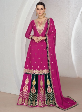 Astonishing Embroidered Chinon Readymade Lehenga Choli