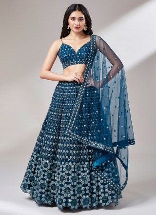 Astonishing Thread Work Net Lehenga Choli