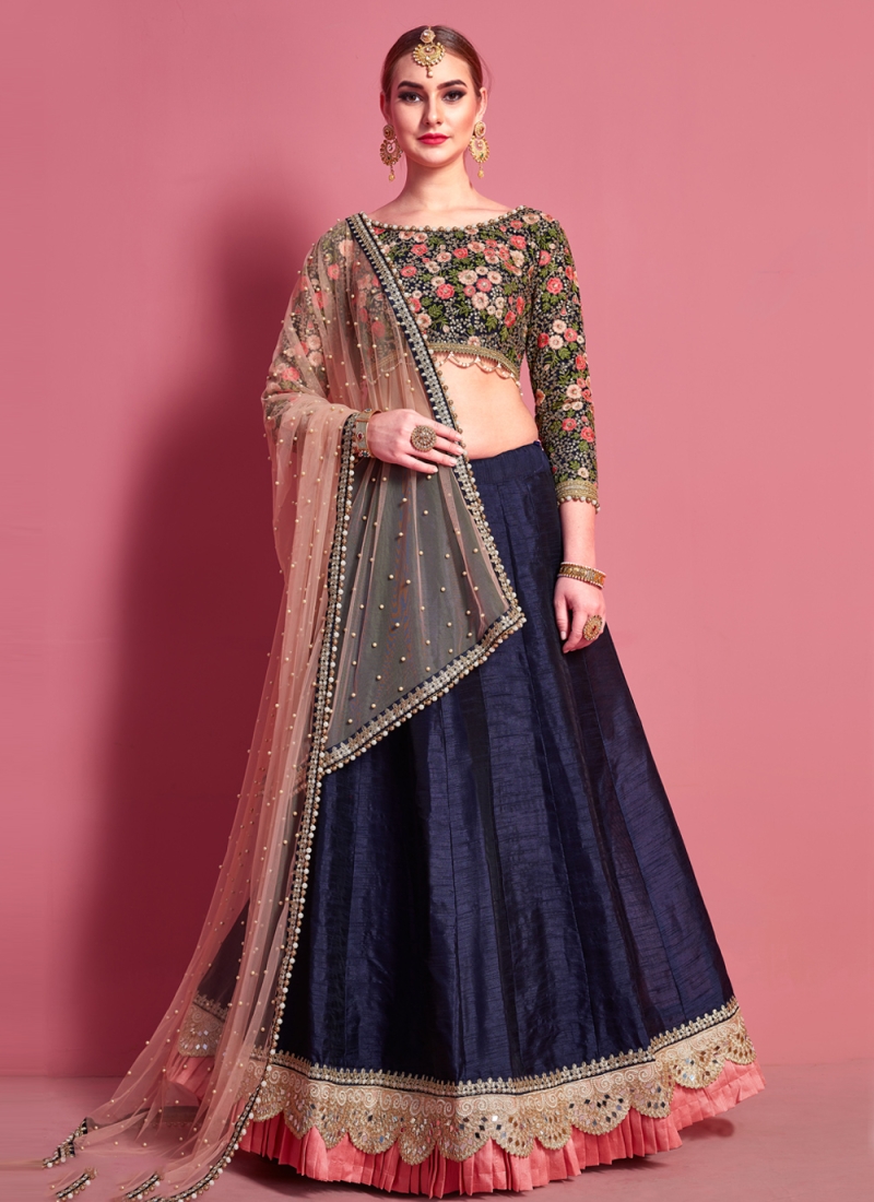 Attractive Lace Art Silk A Line Lehenga Choli