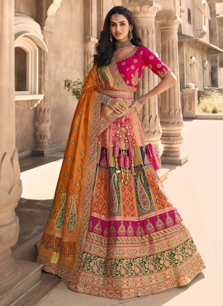 Banarasi Silk Weaving Trendy Lehenga Choli in Multi Colour