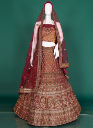 Banarasi Tissue Cut Dana Bridal Designer Lehenga Choli