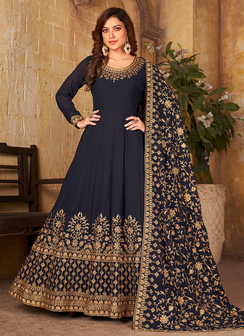 Black Color Anarkali Salwar Kameez