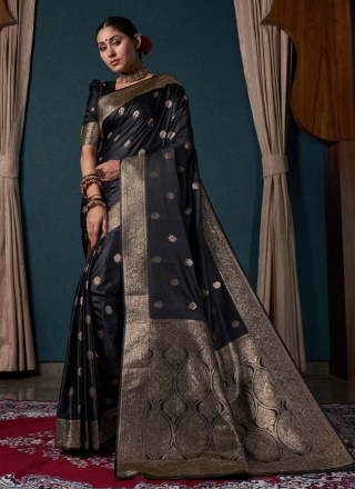 Black Designer Trendy Saree