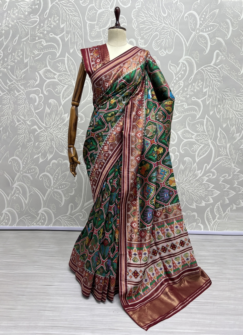 Blissful Silk Multi Colour Weaving Designer Saree