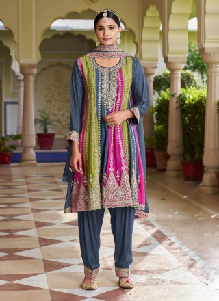 Blue Color Trendy Salwar Suit